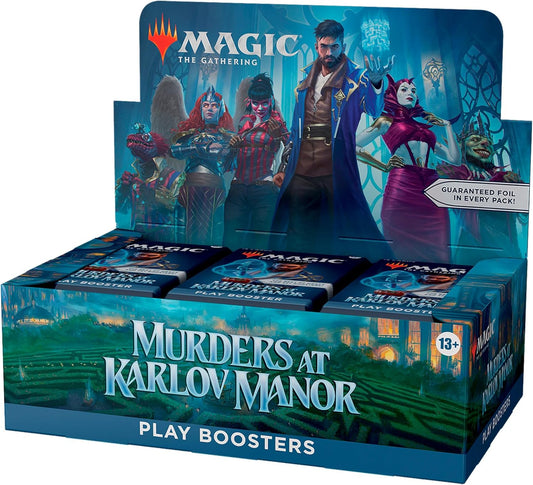 Boite de boosters de jeu de Meurtres au manoir Karlov