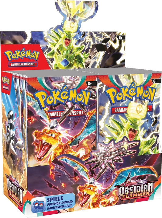 Pokémon- Boîte d'affichage Booster Karmesin & Violet, Boosterpack-Display-Box